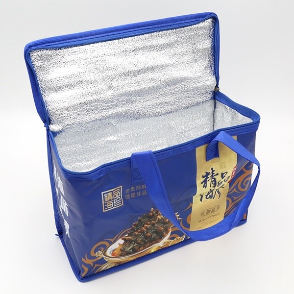 Promotional Custom for food use non woven or polyester insulated aluminum cooler bag thermal bag