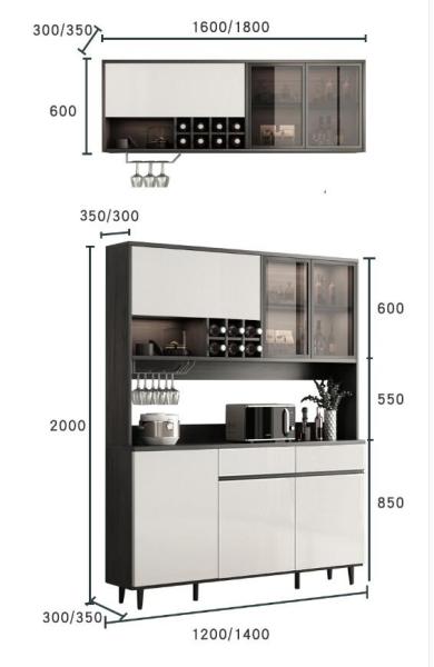Pure White Glass Door Modern Storage Cupboard Playwood Home Furniture Lacquer Finished