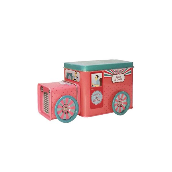 Car Shape Cartoon Metal Box For Biscuit Candy Chocolate Food Packing