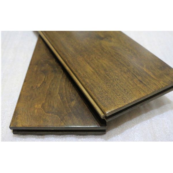 dark stained hardwood flooring - asian maple