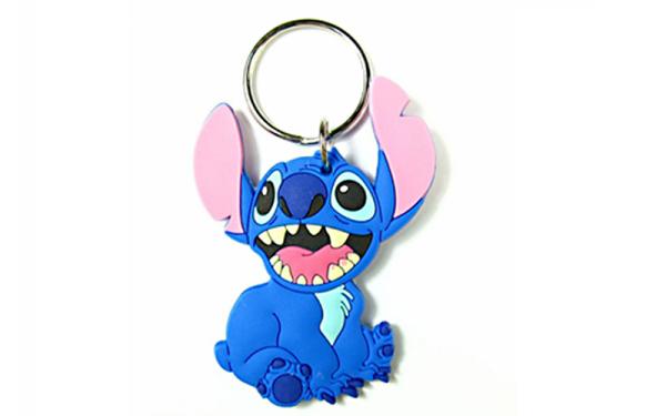 Beautiful Christmas PVC Rubber Keychain Top Grade Materials Fade Resistant