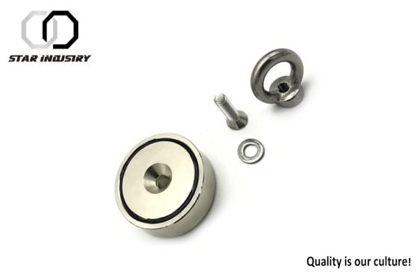Strong Pull Force Pot Magnet Cup , D100MM Neodymium Fishing Magnets 300kg