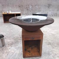 23,5 gril brûlant en bois extérieur de barbecue de la conception 500mm de Corten de barbecue de pouce
