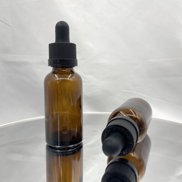 Янтарная стеклянная косметика 30ml разливает эфирное масло по бутылкам с капельницей закрытия храповика