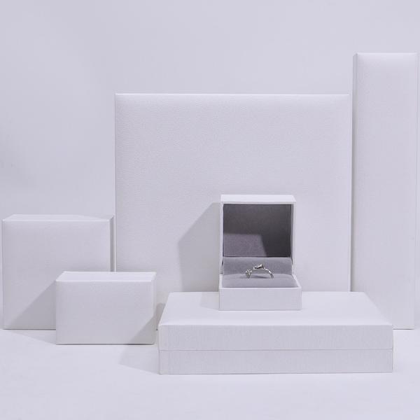 Handmade Eco Cardboard flip white Jewelry Box customizable jewellery box