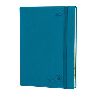 Grande noite azul 10,5''X8,5'' planejador semanal personalizado 2023 pulseira de plástico de capa mole