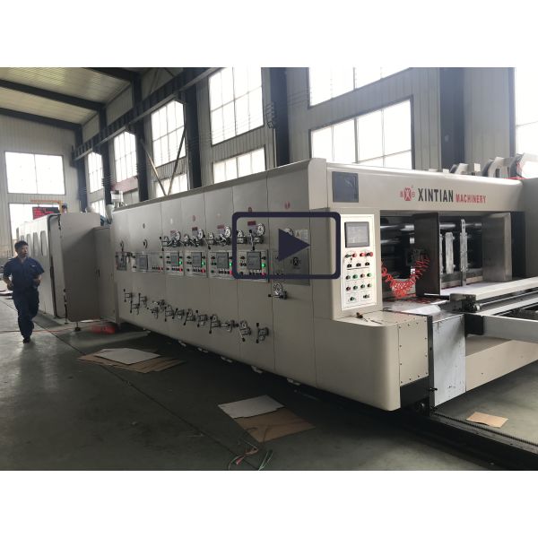 Fully Automatic Carton Making Machine , 380v Electrical Corrugated Box Machine