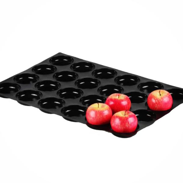 Plateau d'exposition de fruits épais pour supermarché, grille de positionnement pour pommes, plateau inférieur antidérapant pour présentation de pêches en vrac en supermarché