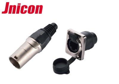 O tipo reto RJ45 conector exterior Cat5e Dual o painel IP65 para a conexão do sinal