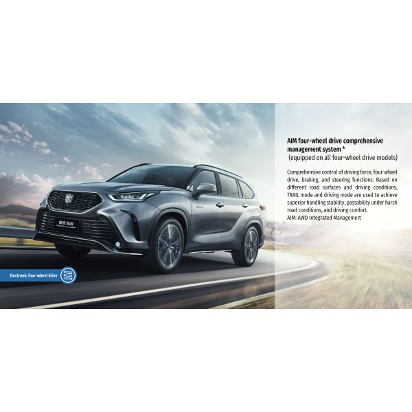 2023 China T-o-y-o-t-a CROWN KLUGER 2.5L HEV Coches 4WD con luz diurna LED y aire acondicionado automático