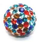 OEM 8mm Green / Red / Gold / White / Purple / Blue / Roseate Crystal Pave Ball Beads