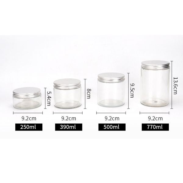 Round 480ml / 16 Oz Glass Jars With Lids , Home Food Storage Mason Glass Jar