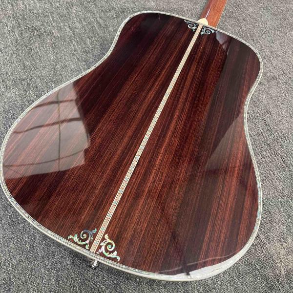 Custom D Body Life Tree Inlay Sunburst Acoustic Electric Guitar, Customized logo, Ebony Fingerboard, Martin style D45 acoustic guitar