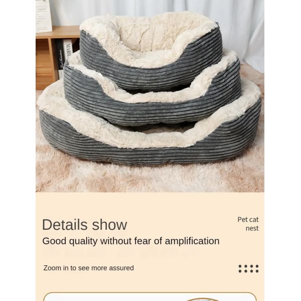 Dog and Cat Bed with Ultra Washable Hair Thickened Blanket Mat Pad Fleece Home Pet Sleep