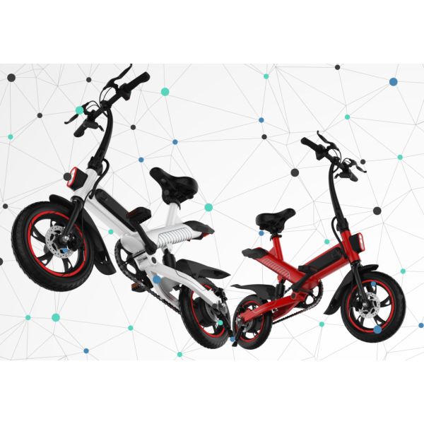 Portable Aluminum Folding Electric Bike 25KM / H Dual Disc Brake Elegant And Compact