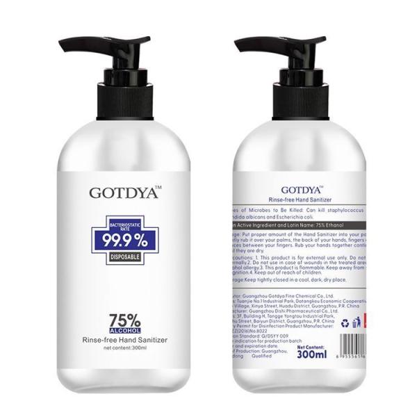 GOTDYA 300ml Wash Free Hand Alcohol Spray Gel Hand Sanitizer with 75% Alcohol Hand Soap for Daily Health Care