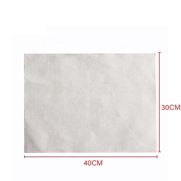 Placemats de sublimación en blanco 30*40cm de doble cara Impresión personalizada de logotipo Linenas de mesa de sublimación