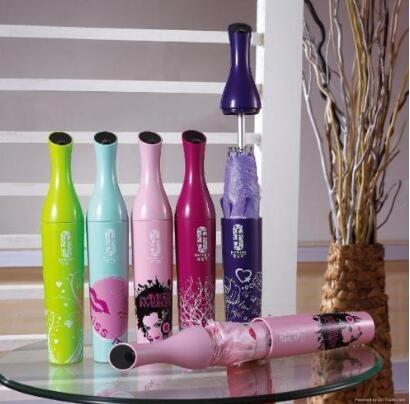 Mini Beer Bottle Umbrella Strong Steel Frame 955cm Dia Asy One Handed Operation
