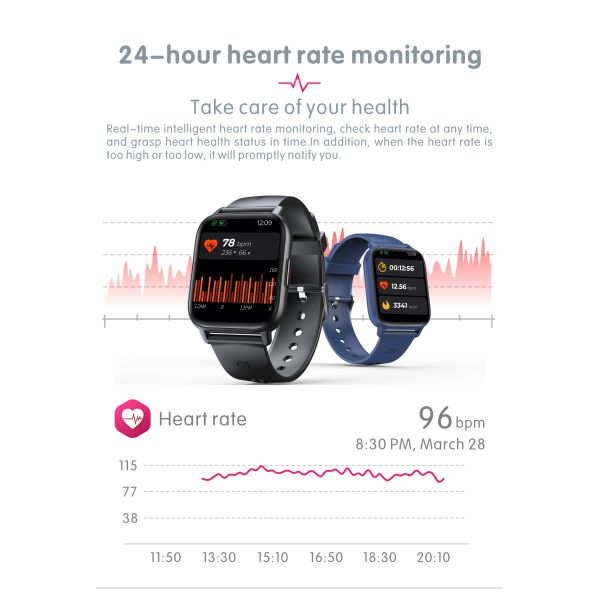 Eraysun Fashion Android Cheap China SmartWatch Men with Calling Feature Waterproof Touch Screen Qs16 Pro Smart Watches