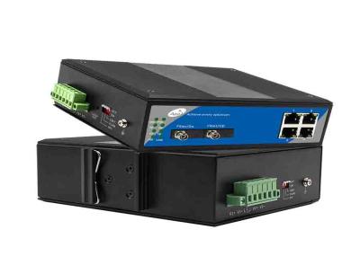 Ethernet de conexão em cascata industriais do interruptor 10/100/1000Mbps 4 da fibra dos ethernet e 2 portos óticos