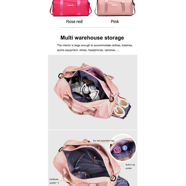 Ultimate Weekend Gym Bag Sports Duffle Bag With Shoe Compartment Wet Pocket