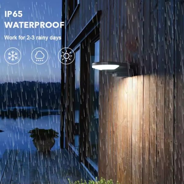Outdoor Solar Wall Light with Motion Sensor IP65 Waterproof LED for Garden & Fence