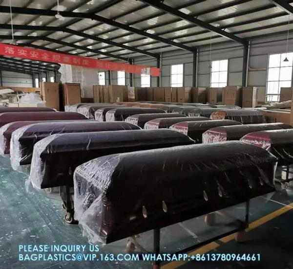 Funeral Adult Cheap Wood Coffins With Best Painting funeral supplies wholesale luxury casket urn cremation coffin