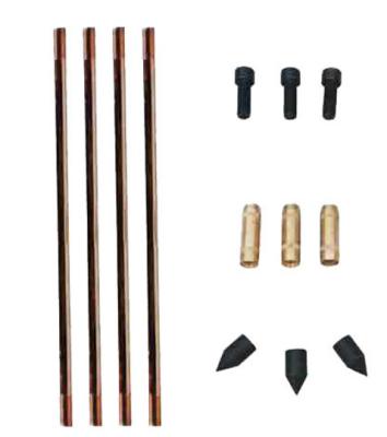 Terra de aço folheada Rod Oxygen Free Outdoor do cobre do elétrodo SUS304 1200mm