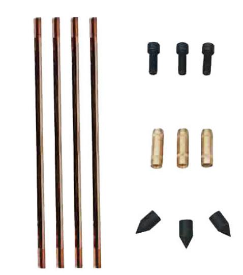 SUS304 Electrode Copper Clad Steel Earth Rod Oxygen Free Outdoor 1200mm