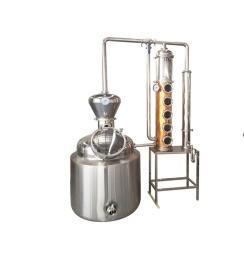 Equipamento de destilação de vodka de 60 kW Destilador de álcool de uísque de 200 litros para lojas de bebidas alimentares