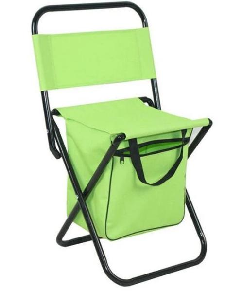 Folding Stool Backpack Insulated Cooler Bag, Collapsible Camping Hunting Fishing Multifunction Chair Front Pocket