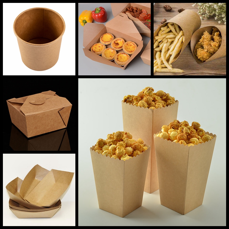 250gsm Food Use Kraft Paper Unbleached For Kraft Soup Bowl Container Board Unbleached Kraft использования в качестве еды 250gsm бумажное для доски контейнера плошки для супа Kraft