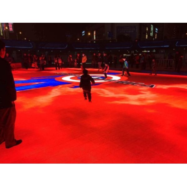 Lightweight，Durable Indoor/Outdoor LED Floor Tile Screen RGB Color Changing Lighting