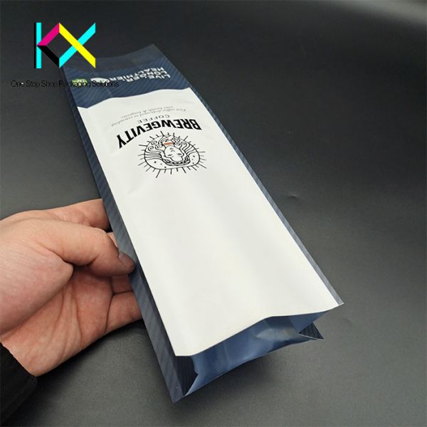 Home Compostable Packaging Bags Quad Seal Pouch For Coffee Packaging