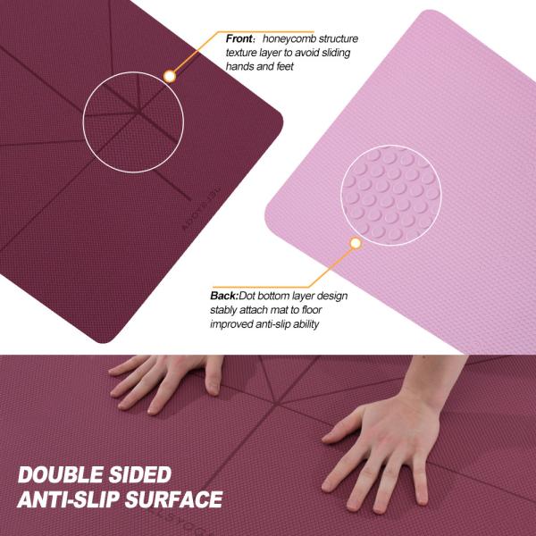 Lightweight Thermoplastic Elastomer Yoga Mat / Printed Pvc Free Yoga Mat