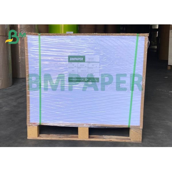 Dull coated paper High whiteness 130gsm Dull Coated Paper Double Sided Matt Art Paper Roll