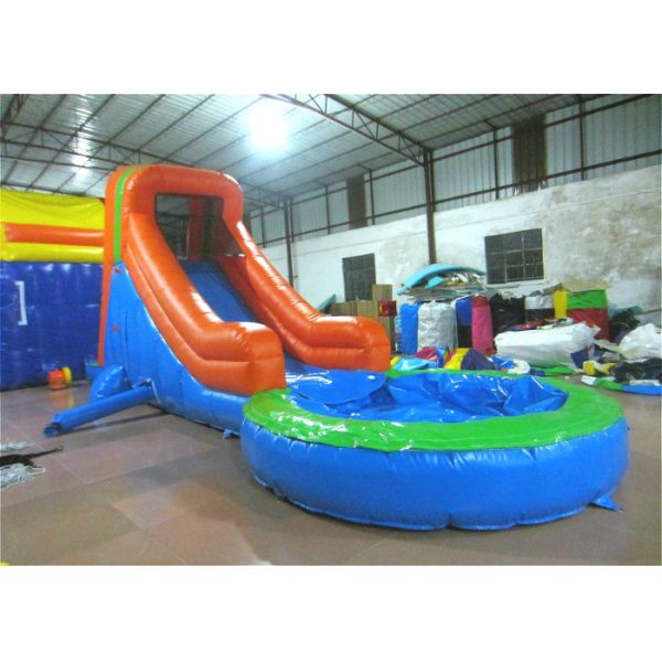 Single slide inflatable water slide small inflatable water slide with pool for kids