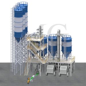 Automatic Feeding Dry Powder Mortar Mixer Machine Wall Putty Plaster Skim Coat Mixing Equipment Floor Tile Adhesive Manufacturing Plant