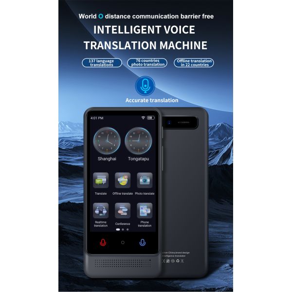 M12 Translation 4.02inch Camera Device Real-Time Smart Voice Photo Translator 1500mA 139 Languages Portable Text Voice Translator