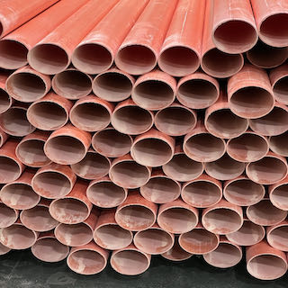 Толщина стены 2,5 мм Пултрузионная Круглая трубка из ФРП Светло-серое