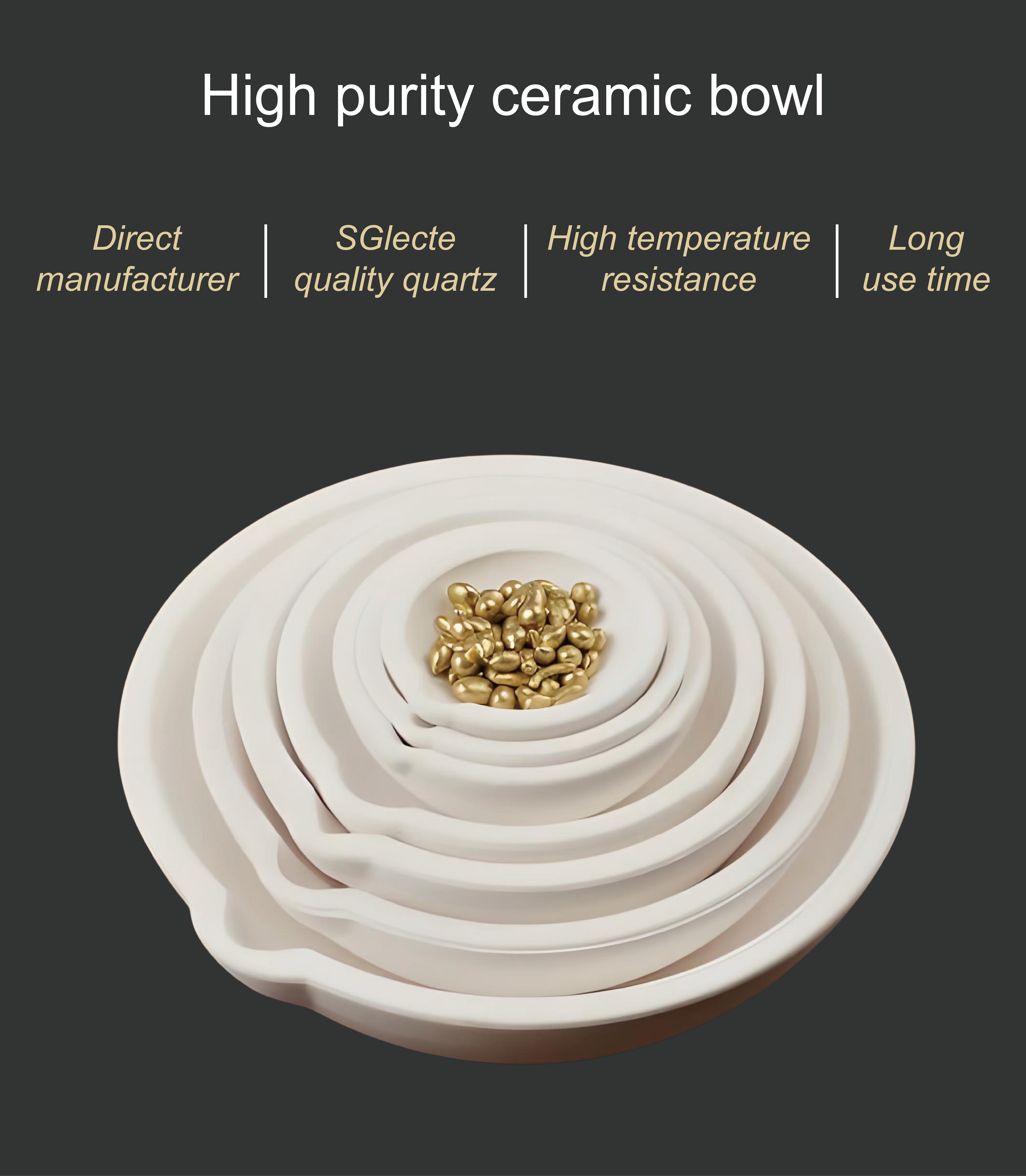 Ceramic Melting Crucible/ Ceramic Bowl