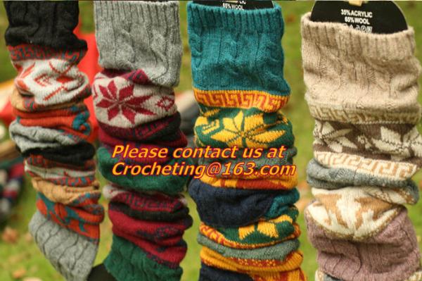 girl deer snowflake jacquard knit boot socks wood feel casual wool acrylic, socks, warmer