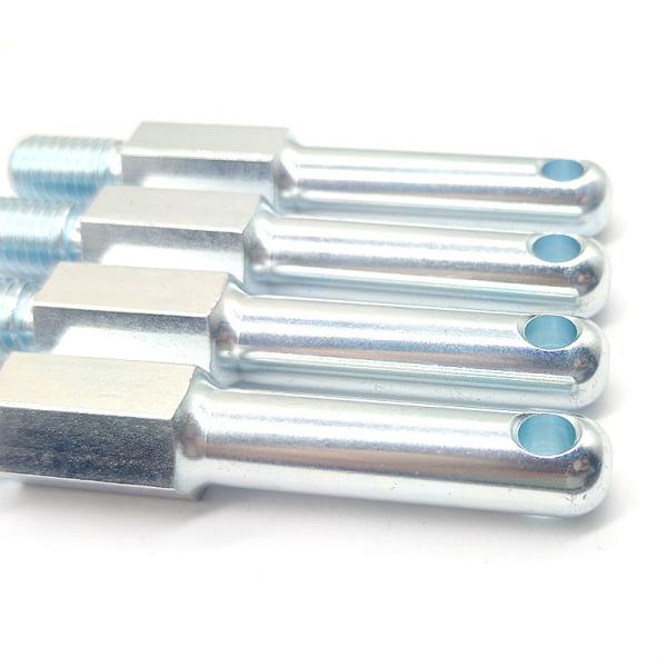 Threaded Linkage Rod with Hex Body｜16×100mm Zinc-Plated Steel Connecting Shaft｜Mechanical Control Arm Pin