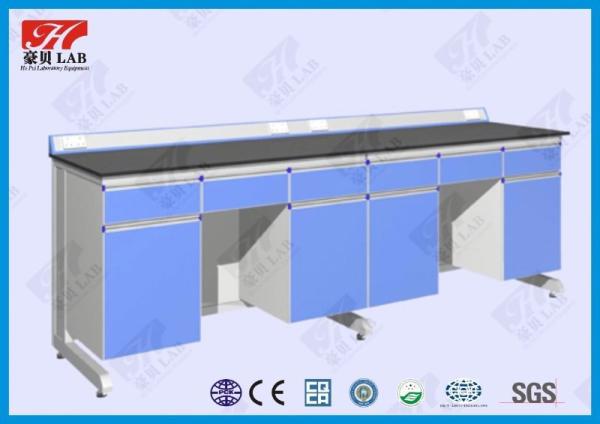 Modern Alkali Resistant Biology Lab Bench Wall Mounted 18mm Thick MDF