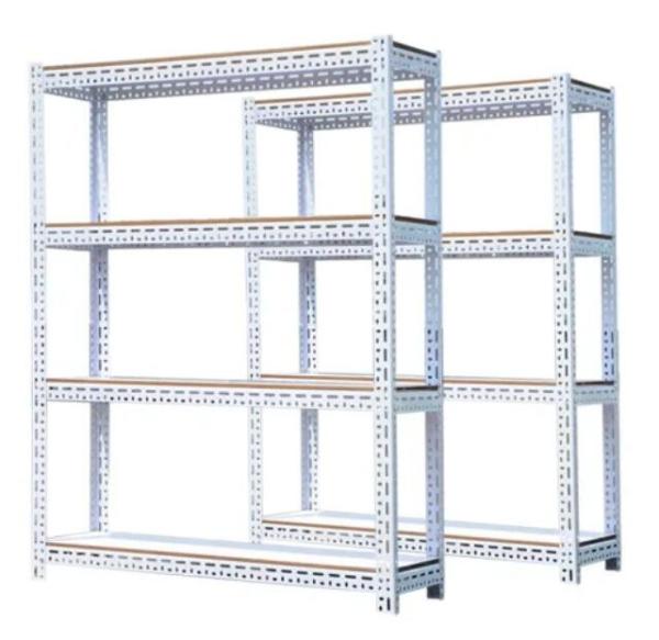 Light Duty Slotted Angle Storage Racks Thickening Column Warehouse Storage Racks