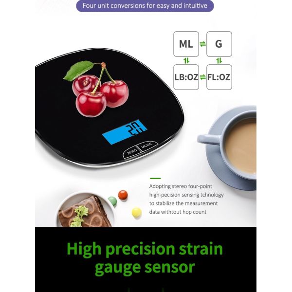 Press On Digital 11LB Kitchen Food Weighing Scale