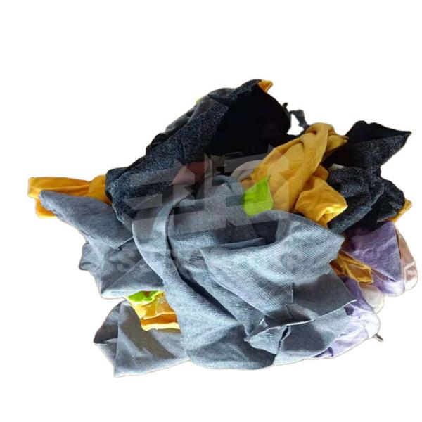 Strong Absorbency Colored T Shirt Mixed Cleaning Rags 100% Cotton Industrial Cut Used Clothes Wiping Rags