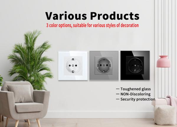 European Standard Electrical Wall Socket 16A 3500W Round Wall Socket Box Mounting