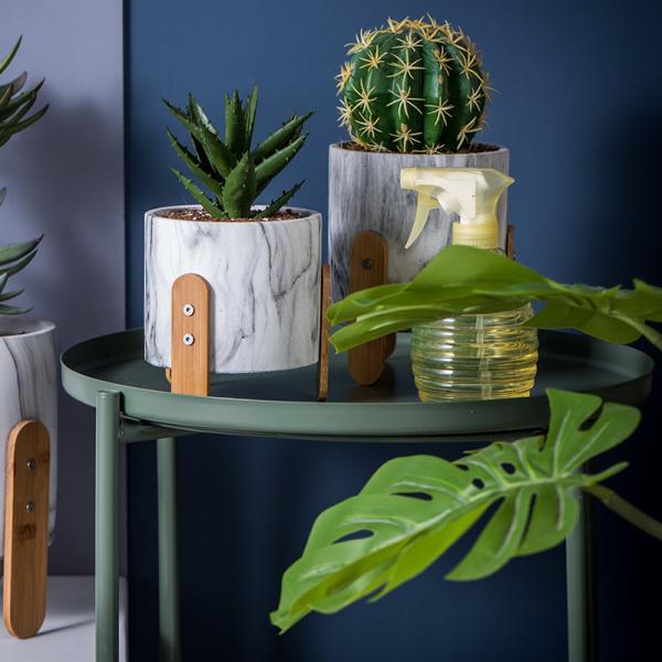 Os potenciômetros de flor da novidade dão forma circularmente a potenciômetros das plantas carnudas dos potenciômetros de Mini Pot Planters Cement Plant dos potenciômetros da planta