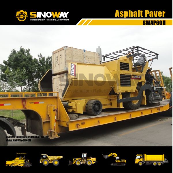 Mobile Road Building Construction Equipments 6m Hydraulic Wheeled Asphalt Road Paver